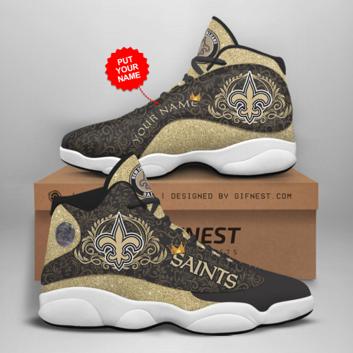 New Orleans Saints Air Jordan 13 Sneaker Custom For Fans Gift