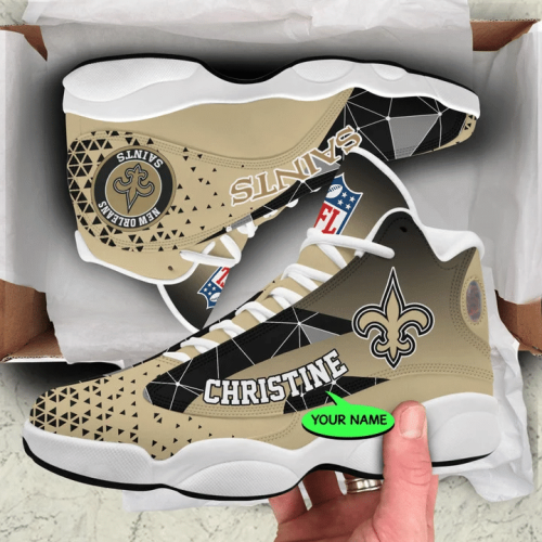 New Orleans Saints Air Jordan 13 Sneaker Custom For Fans Gift