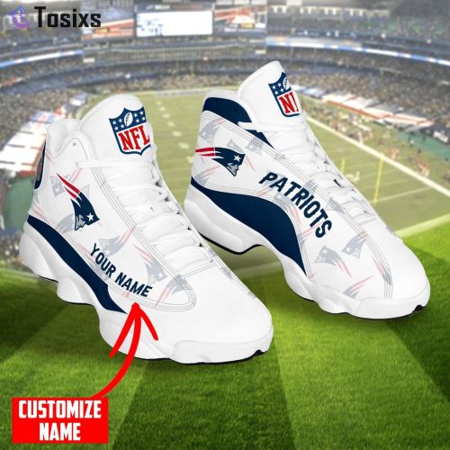 New England Patriots Air Jordan 13 Sneaker Custom For Fans Gift