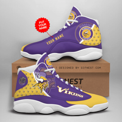 Minnesota Vikings NFL Air Jordan 13 Sneaker Custom For Fans Gift