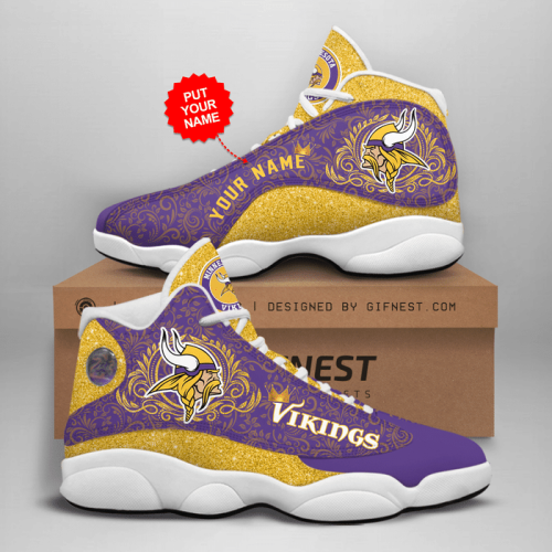 Minnesota Vikings NFL Air Jordan 13 Sneaker Custom For Fans Gift