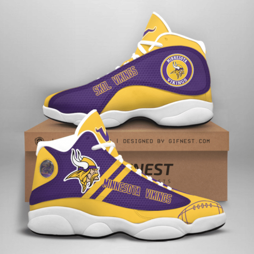 Minnesota Vikings NFL Air Jordan 13 Sneaker Custom For Fans Gift