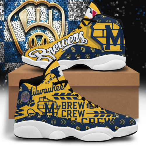 Milwaukee Brewers Air Jordan 13 Sneaker Custom For Fans  Unisex Shoes Gift