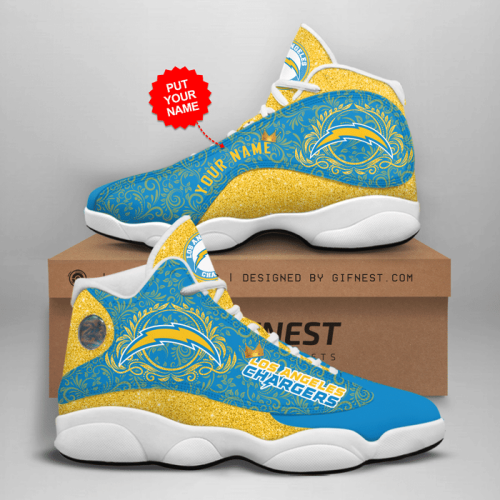 Los Angeles Chargers Air Jordan 13 Sneaker Custom For Fans Gift