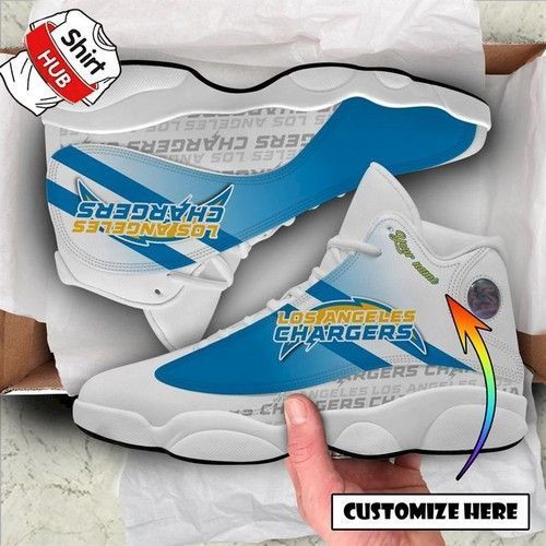 Los Angeles Chargers Air Jordan 13 Sneaker Custom For Fans Gift