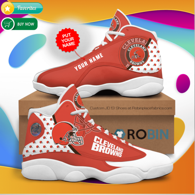 Cleveland Browns Air Jordan 13 Sneaker Custom For Fans Gift