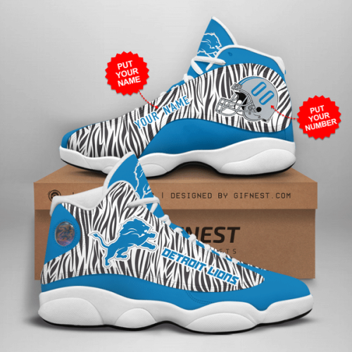 Detroit Lions Air Jordan 13 Sneaker Custom For Fans Gift