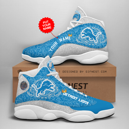 Detroit Lions Air Jordan 13 Sneaker Custom For Fans Gift