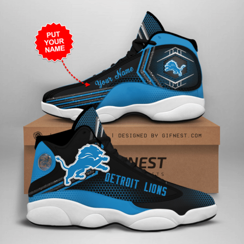 Detroit Lions Air Jordan 13 Sneaker Custom For Fans Gift
