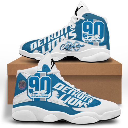 Detroit Lions Air Jordan 13 Sneaker Custom For Fans Gift