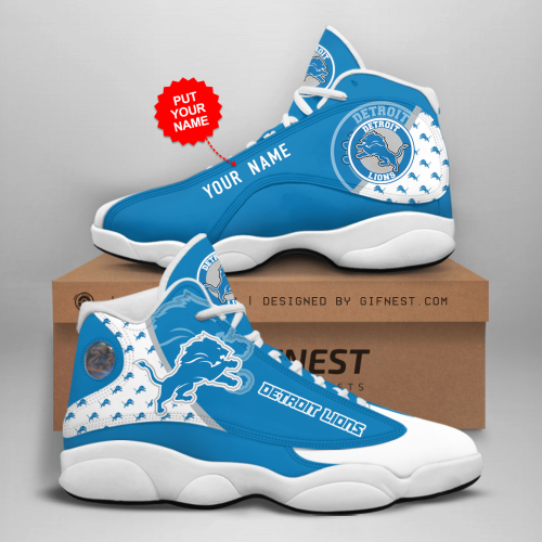 Detroit Lions Air Jordan 13 Sneaker Custom For Fans Gift