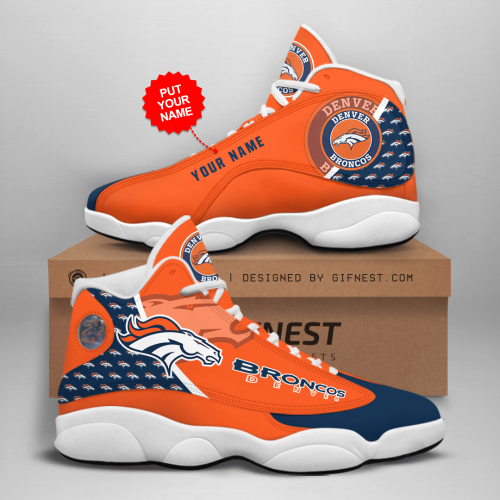 Denver Broncos Air Jordan 13 Sneaker Custom For Fans Gift