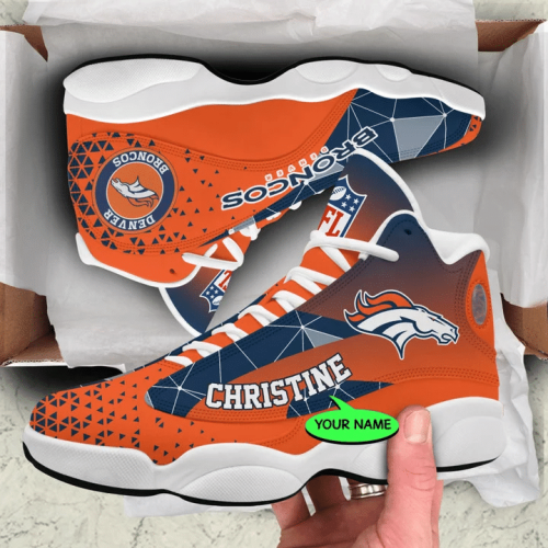 Denver Broncos Air Jordan 13 Sneaker Custom For Fans Gift