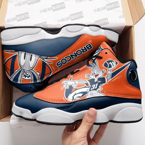 Denver Broncos Bugs Bunny Air Jordan 13 Sneaker Custom For Fans Gift