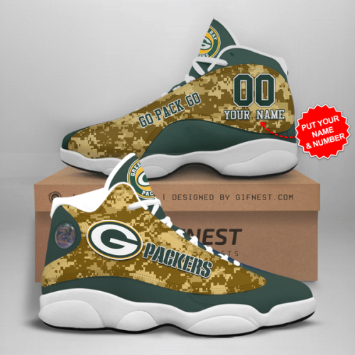 Green Bay Packers Air Jordan 13 Sneaker Custom For Fans Gift