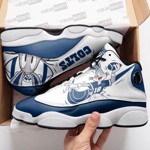 Indianapolis Colts Bugs Bunny Air Jordan 13 Sneaker Custom For Fans Gift