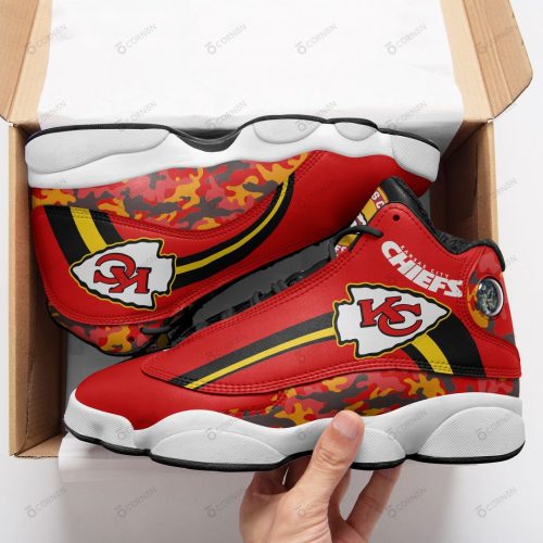 Kansas City Chiefs Camo Air Jordan 13 Sneaker Custom For Fans Gift