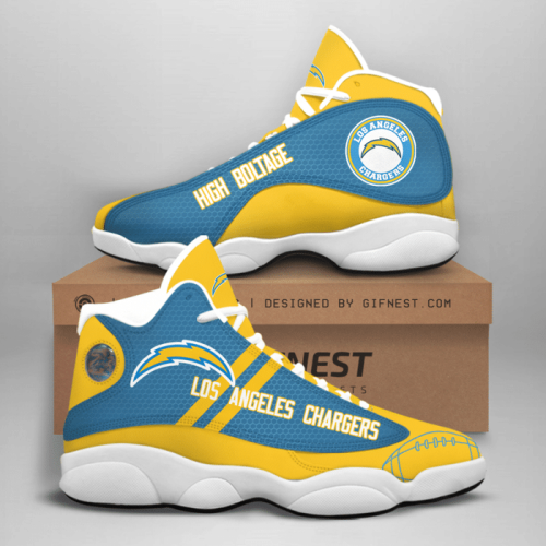 Los Angeles Chargers Air Jordan 13 Sneaker Custom For Fans Gift