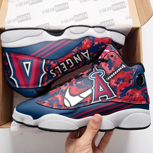 Los Angeles Angels Camo Air Jordan 13 Sneaker Custom For Fans  Unisex Shoes Gift
