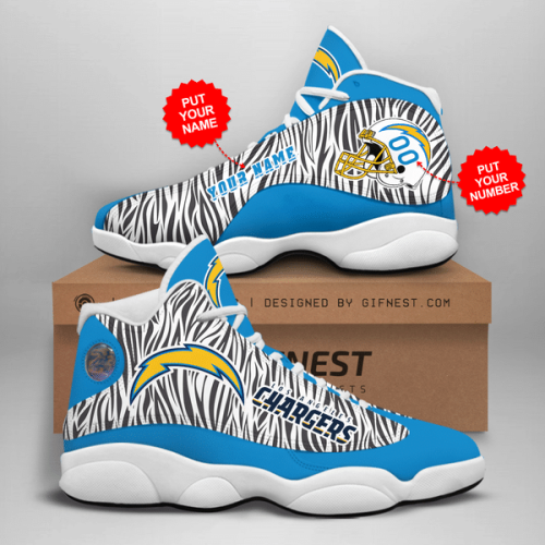 Los Angeles Chargers Air Jordan 13 Sneaker Custom For Fans Gift