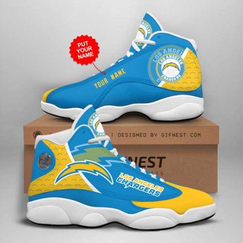 Los Angeles Chargers Air Jordan 13 Sneaker Custom For Fans Gift