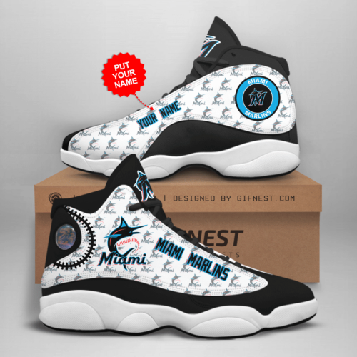 Miami Marlins Air Jordan 13 Sneaker Custom For Fans  Unisex Shoes Gift