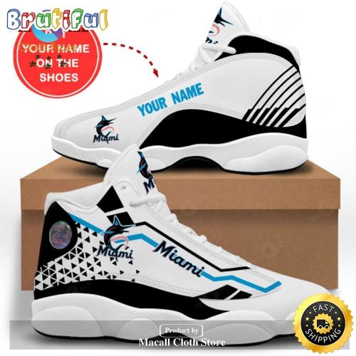 Miami Marlins Air Jordan 13 Sneaker Custom For Fans  Unisex Shoes Gift