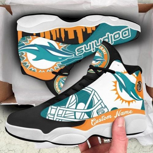 Miami Dolphins Air Jordan 13 Sneaker Custom For Fans Gift