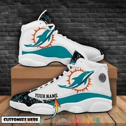 Miami Dolphins Air Jordan 13 Sneaker Custom For Fans Gift