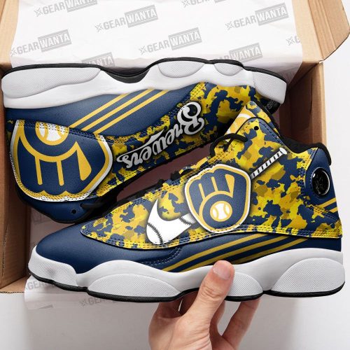 Milwaukee Brewers Air Jordan 13 Sneaker Custom For Fans  Unisex Shoes Gift