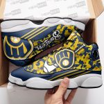 Milwaukee Brewers Air Jordan 13 Sneaker Custom For Fans  Unisex Shoes Gift