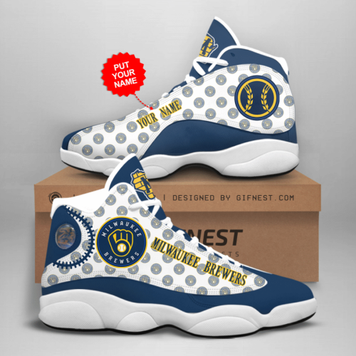 Milwaukee Brewers Air Jordan 13 Sneaker Custom For Fans  Unisex Shoes Gift