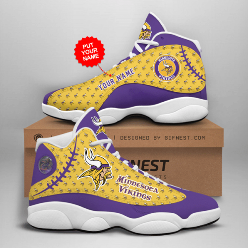 Minnesota Vikings NFL Air Jordan 13 Sneaker Custom For Fans Gift