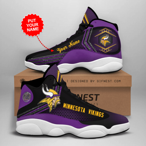 Minnesota Vikings Air Jordan 13 Sneaker Custom For Fans Gift