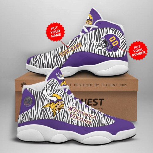 Minnesota Vikings Air Jordan 13 Sneaker Custom For Fans Gift