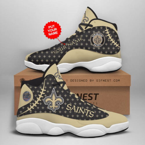 New Orleans Saints Air Jordan 13 Sneaker Custom For Fans Gift