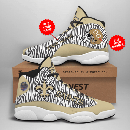 New Orleans Saints Air Jordan 13 Sneaker Custom For Fans Gift