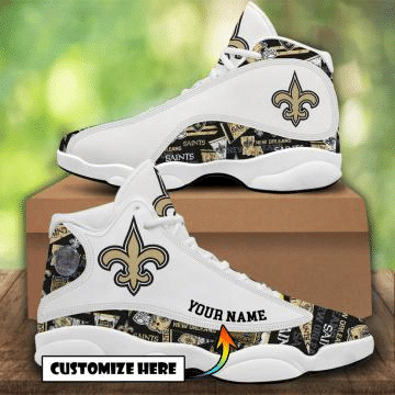 New Orleans Saints Air Jordan 13 Sneaker Custom For Fans Gift