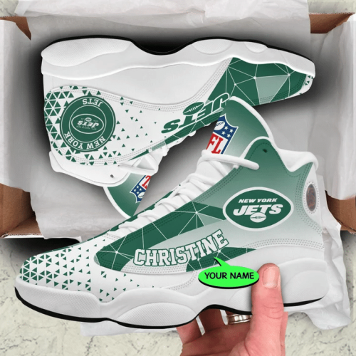New York Jets Air Jordan 13 Sneaker Custom For Fans Gift