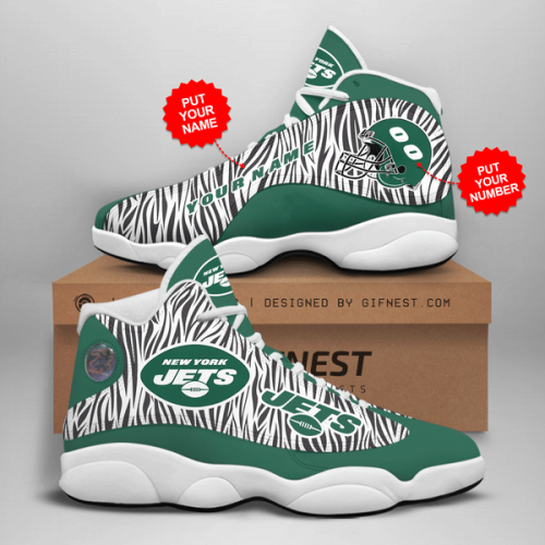 New York Jets Air Jordan 13 Sneaker Custom For Fans Gift