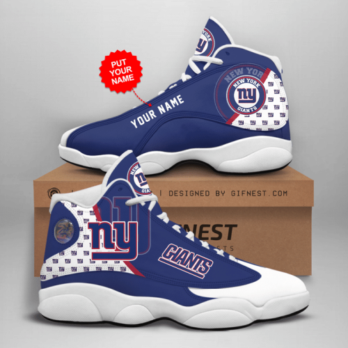 New York Giants Air Jordan 13 Sneaker Custom For Fans Gift