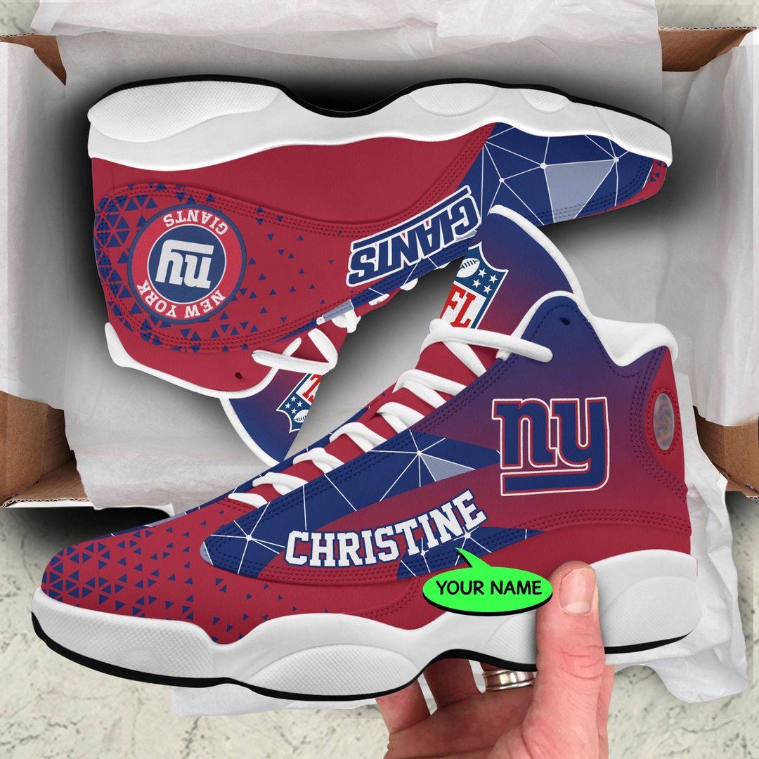 New York Giants Air Jordan 13 Sneaker Custom For Fans Gift New York Giants Air Jordan 13 Sneaker Custom For Fans Gift