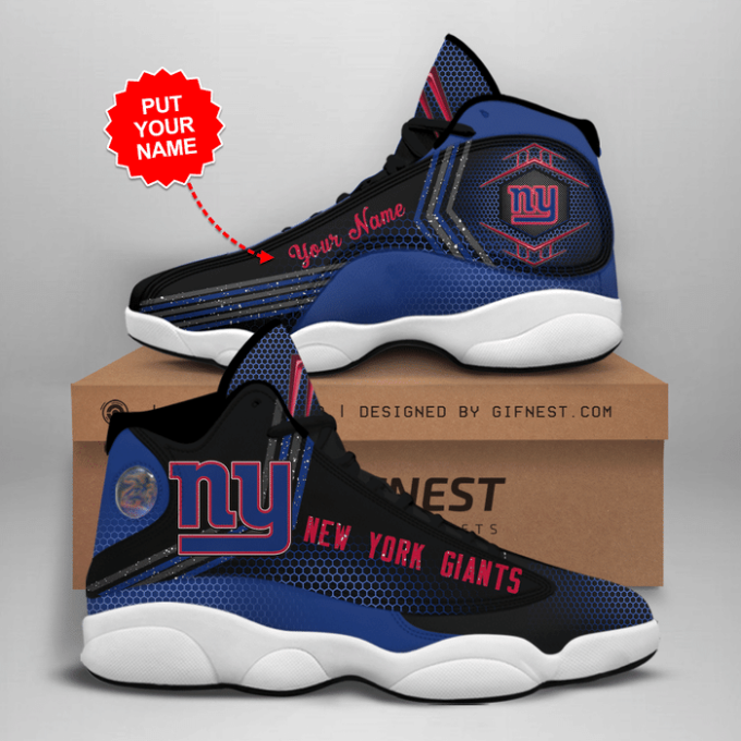 New York Giants Air Jordan 13 Sneaker Custom For Fans Gift