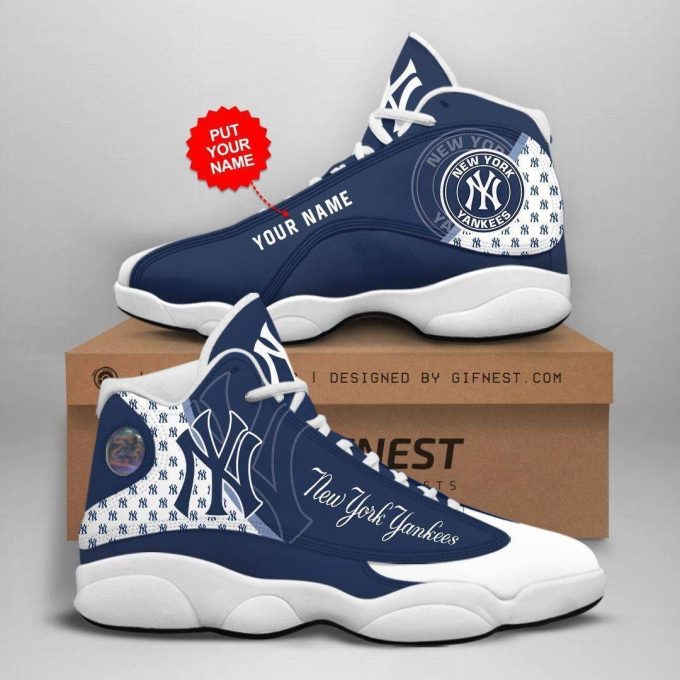 New York Yankees Air Jordan 13 Sneaker Custom For Fans  Unisex Shoes Gift