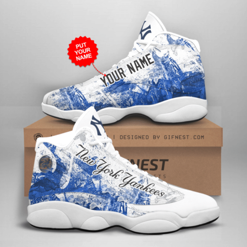 New York Yankees Air Jordan 13 Sneaker Custom For Fans  Unisex Shoes Gift