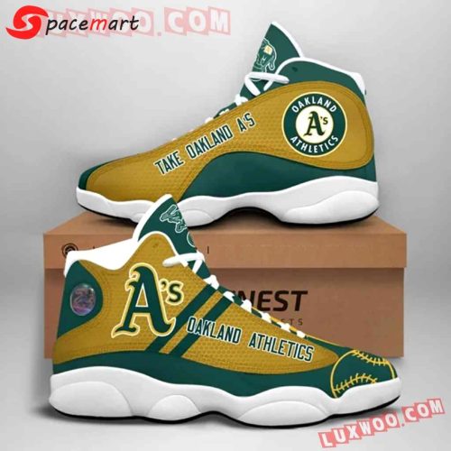 Oakland Athletics Air Jordan 13 Sneaker Custom For Fans  Unisex Shoes Gift