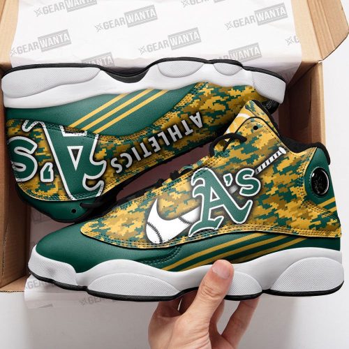 Oakland Athletics Air Jordan 13 Sneaker Custom For Fans  Unisex Shoes Gift