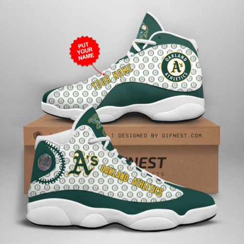 Oakland Athletics Air Jordan 13 Sneaker Custom For Fans  Unisex Shoes Gift