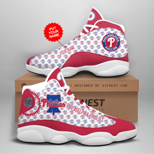 Philadelphia Phillies Air Jordan 13 Sneaker Custom For Fans  Unisex Shoes Gift