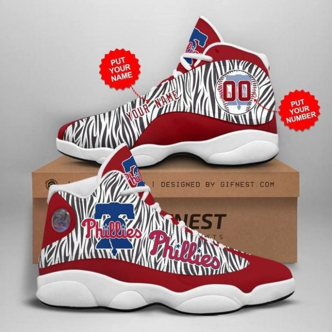 Philadelphia Phillies Air Jordan 13 Sneaker Custom For Fans  Unisex Shoes Gift